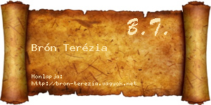Brón Terézia névjegykártya